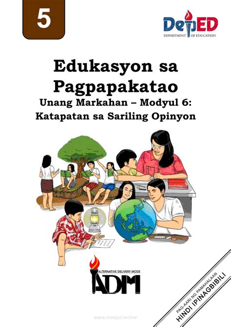 Grade 5 Edukasyon sa Pagpapakatao Modyul: Pagmamahal sa .